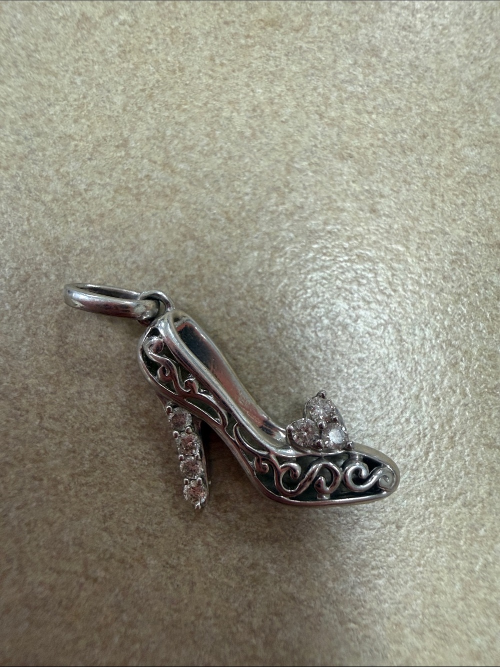 Sterling Silver Disney Cinderella Shoe Necklace